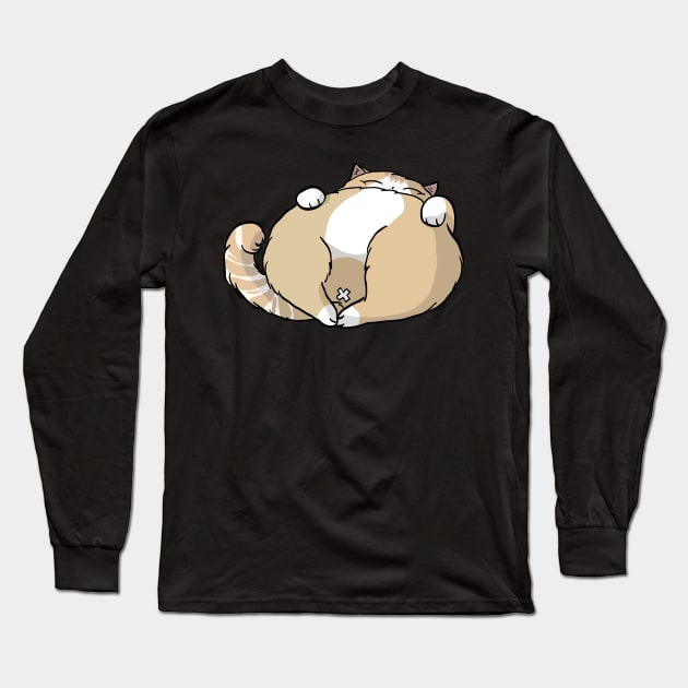 Brown Cat Long Sleeve T-Shirt by giantplayful